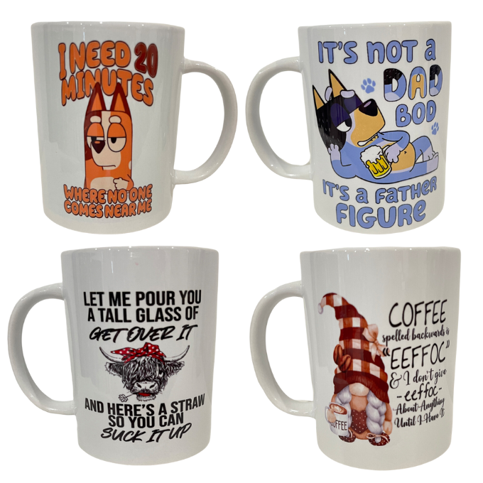 15oz Ceramic Mugs - Double Sided Print