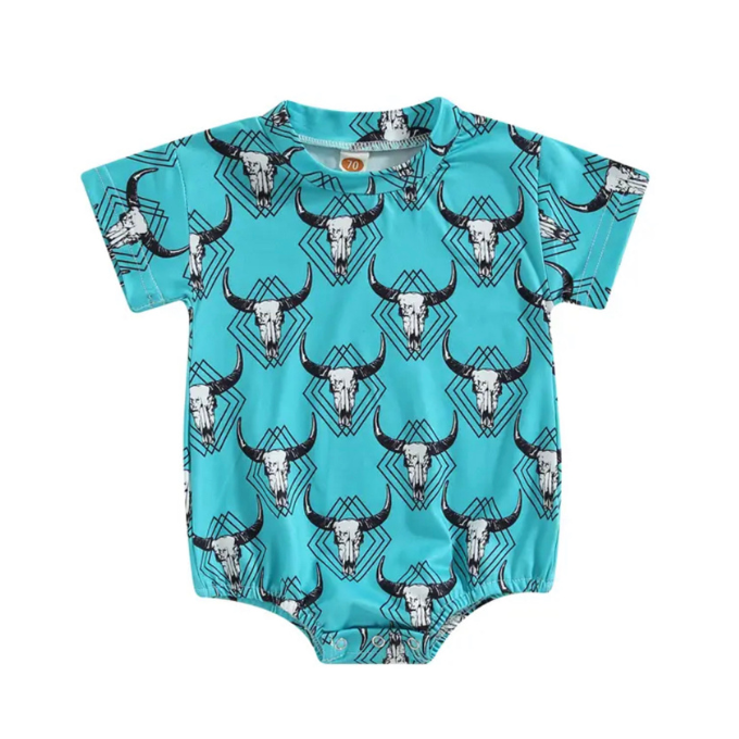 Blue Bull Romper