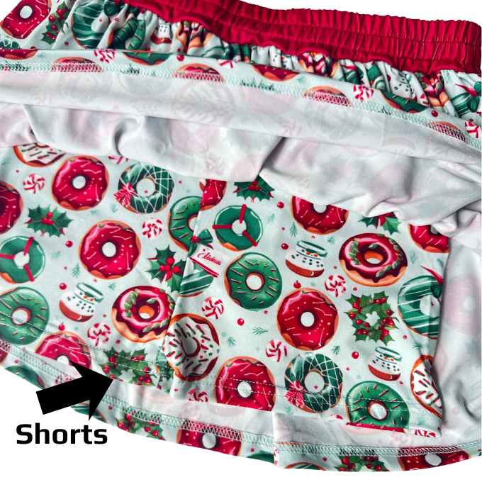 Christmas Donuts Skort