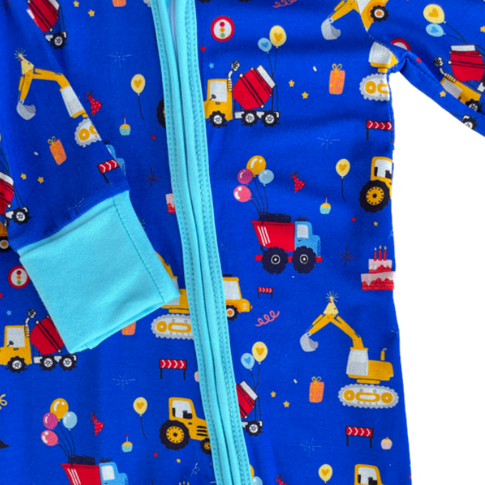 Construction Party Bamboo Onesie