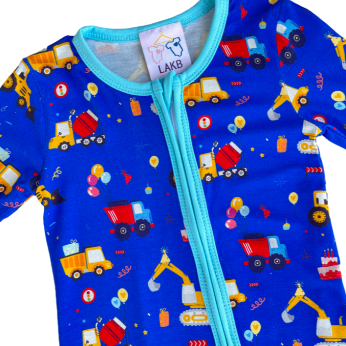 Construction Party Bamboo Onesie
