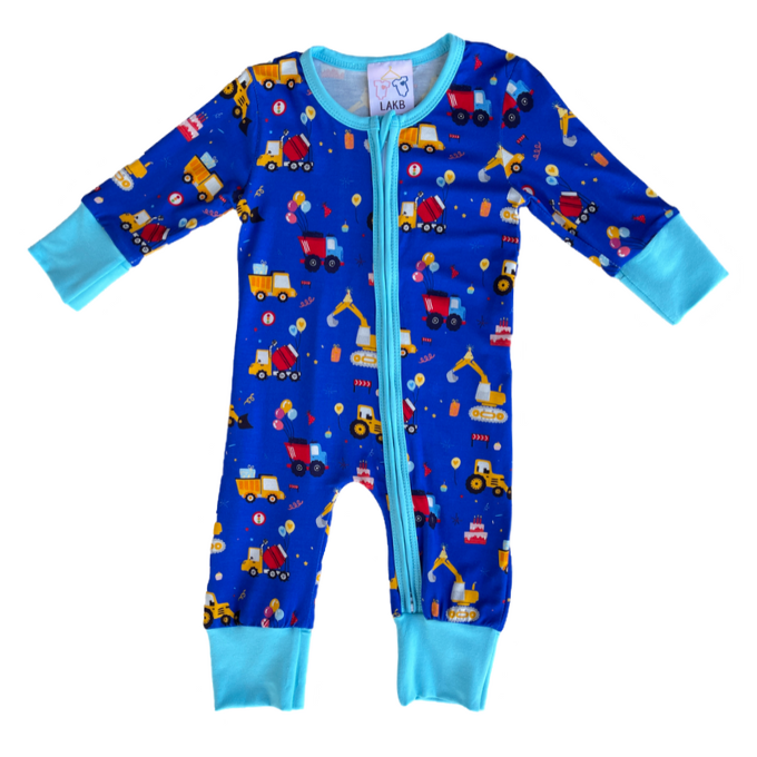 Construction Party Bamboo Onesie