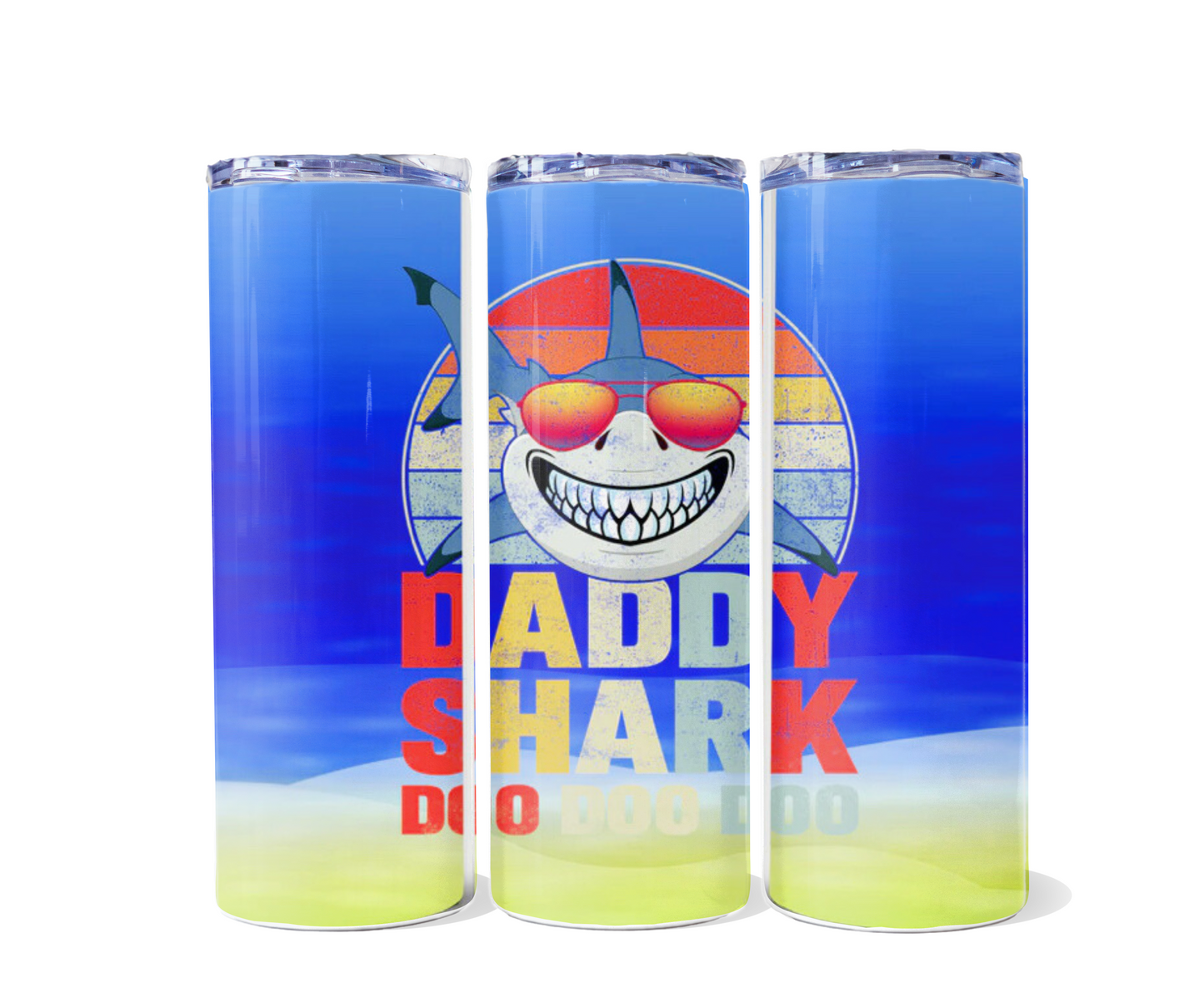 Daddy Shark 20oz Stainless Steel Skinny Tumbler - No Straw Included