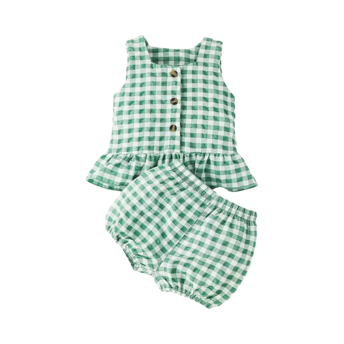 Green Gingham Set no