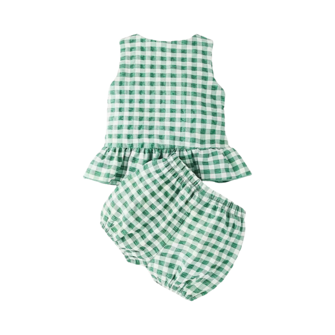 Green Gingham Set no