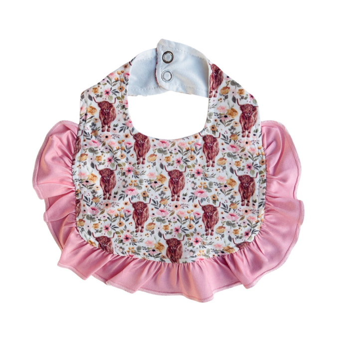 Highland Cow Frill Bib