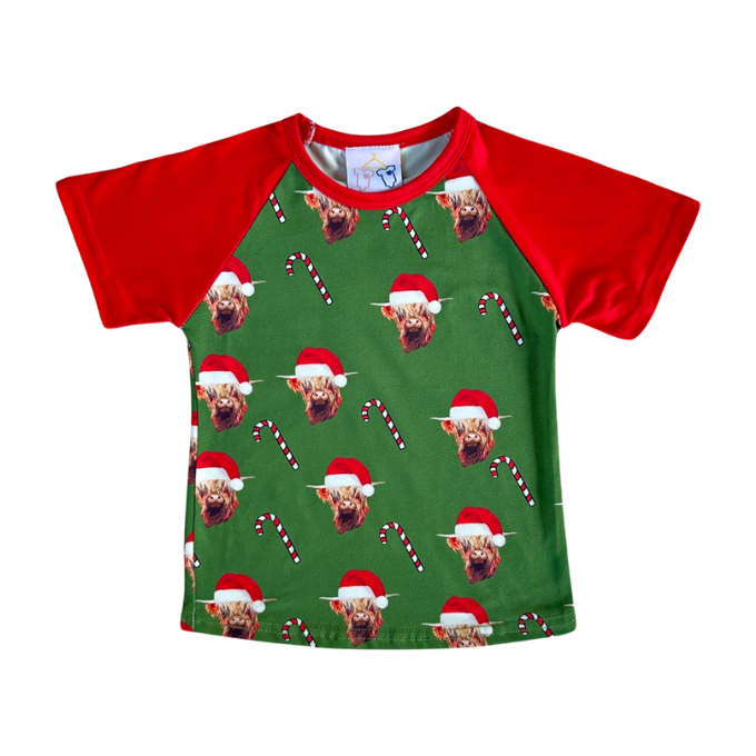 Highland Cow Christmas Candy Shirt