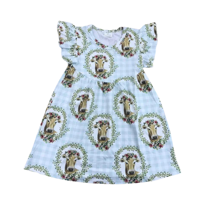 Jessie Jersey Cow Dress