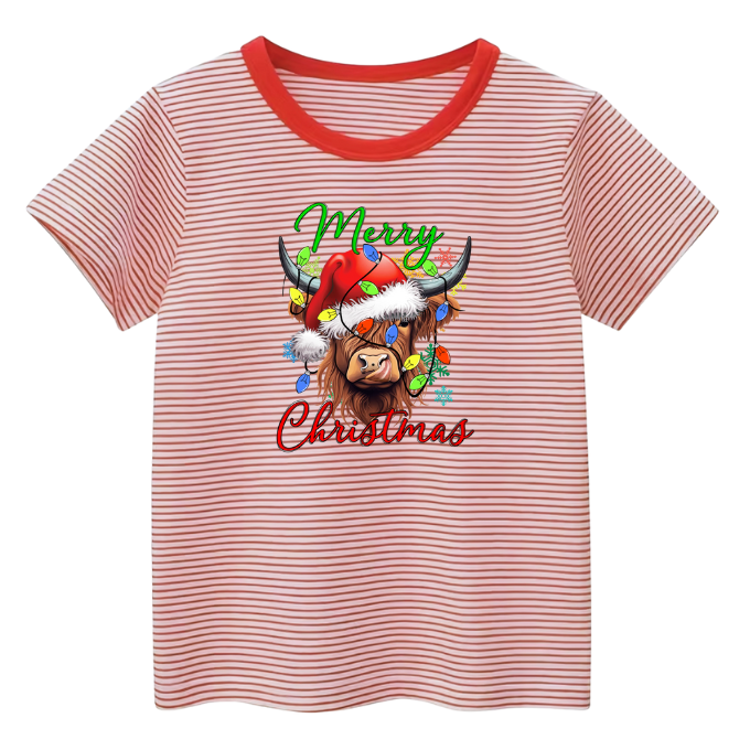 Merry Christmas Highland Cow Shirt