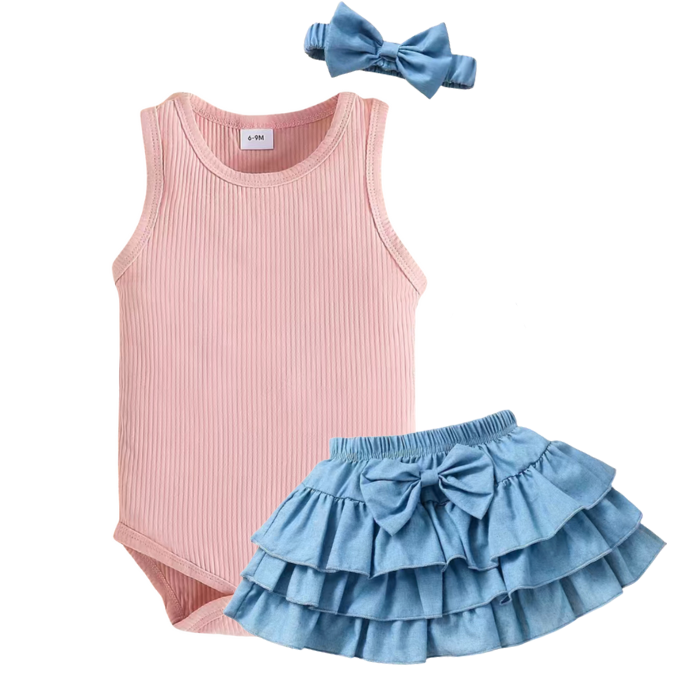 Raynor Bow Skirt Set