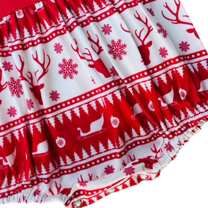 Red Deer Christmas Romper