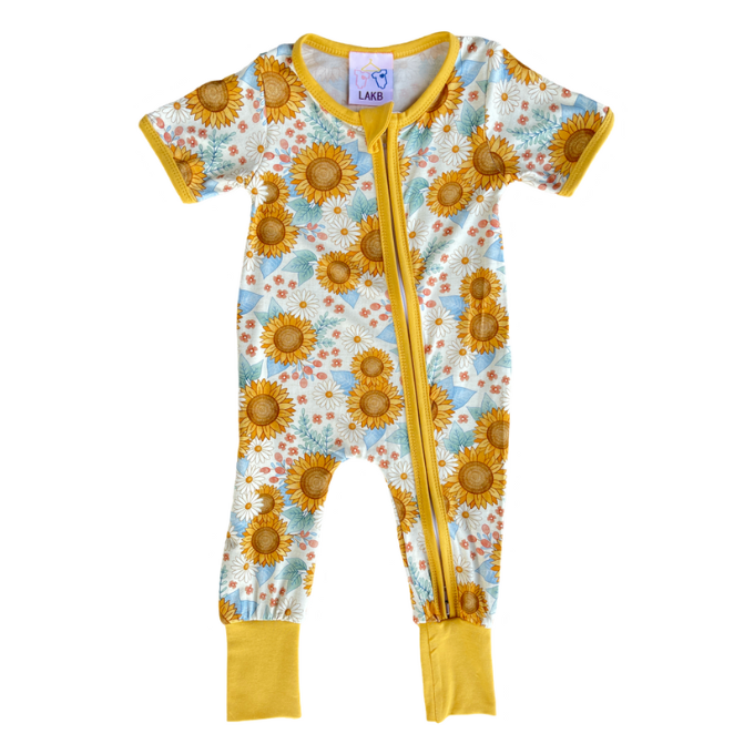 Sunflower Bamboo Onesie