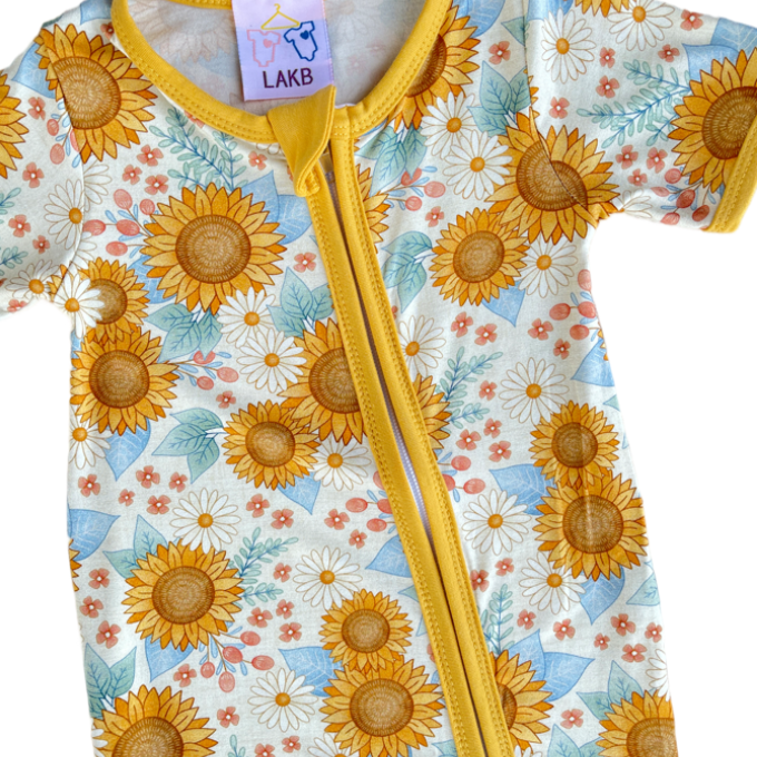 Sunflower Bamboo Onesie