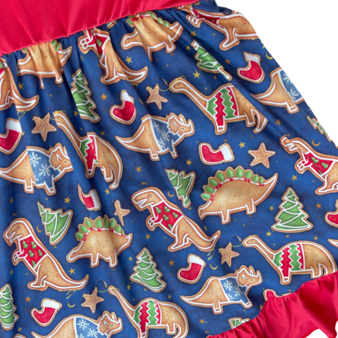 Xmas Dino Cookies Dress
