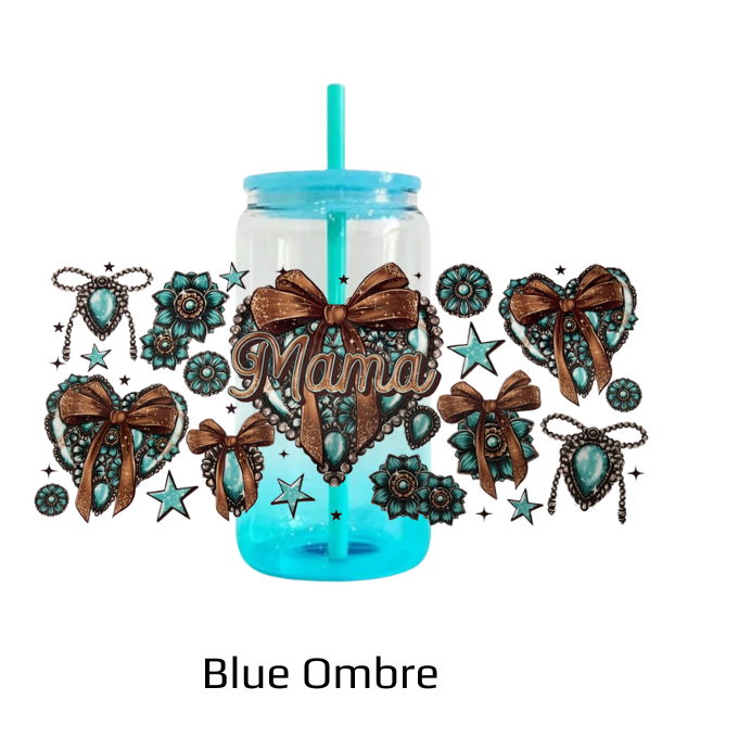 Mama Heart Plastic Tumblers