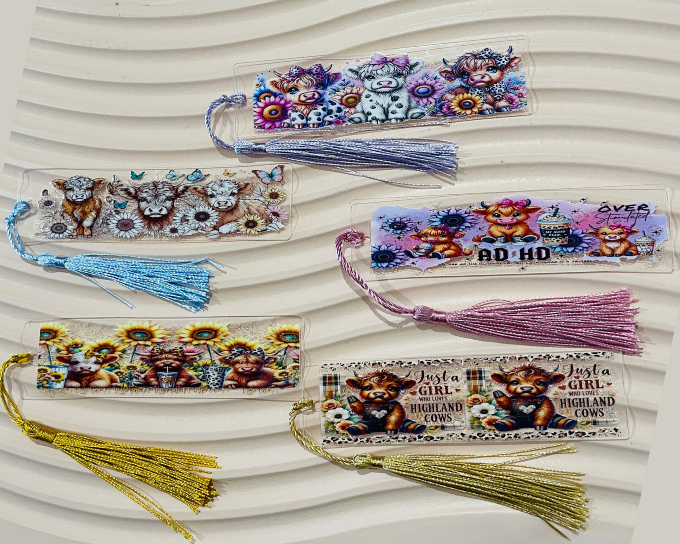 Highland Cow Bookmarks