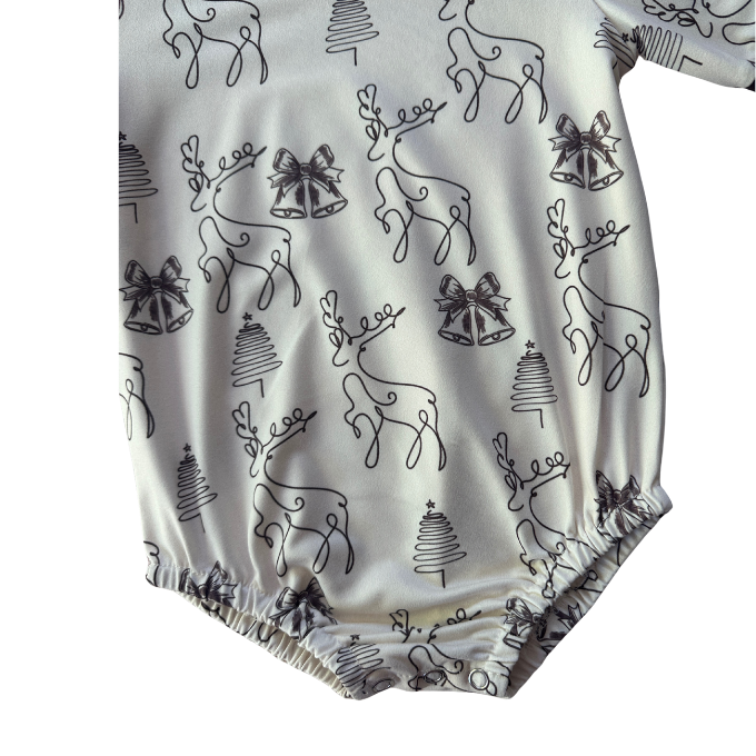 Brown Deer Christmas Romper