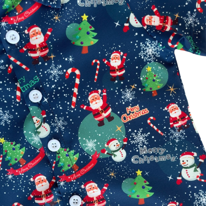 Christmas Scene Button Up Shirt