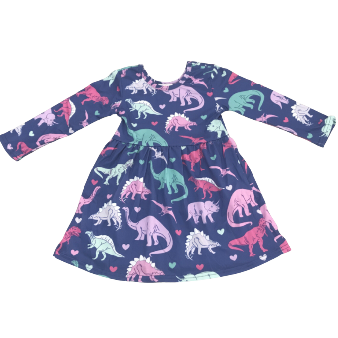 Dino Long Sleeve Dress