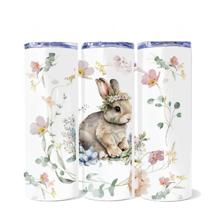 Floral Bunny 20oz Tumbler