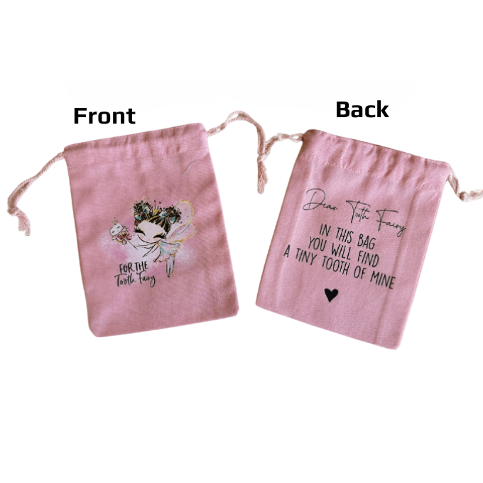 Tooth Fairy Drawstring Pouches - Girls