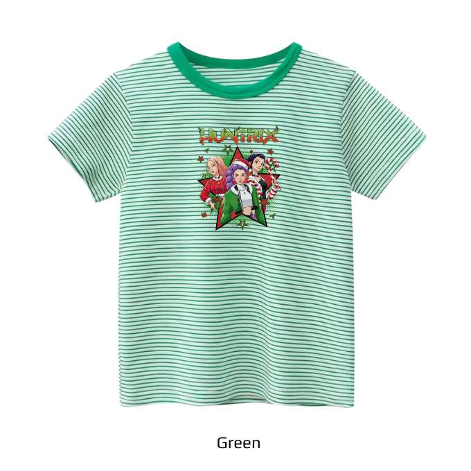 Christmas Huntrix Stripe T-Shirts