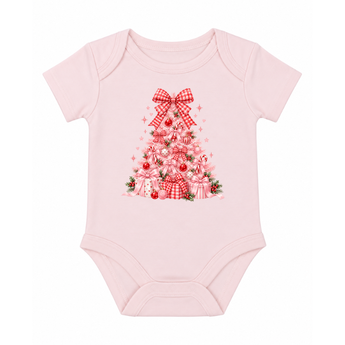 Pink Christmas Tree Onesie