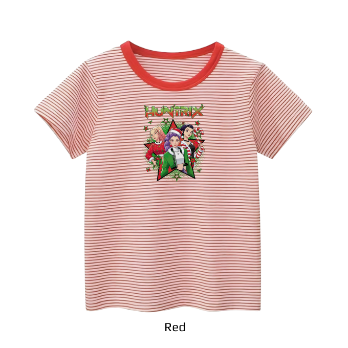 Christmas Huntrix Stripe T-Shirts