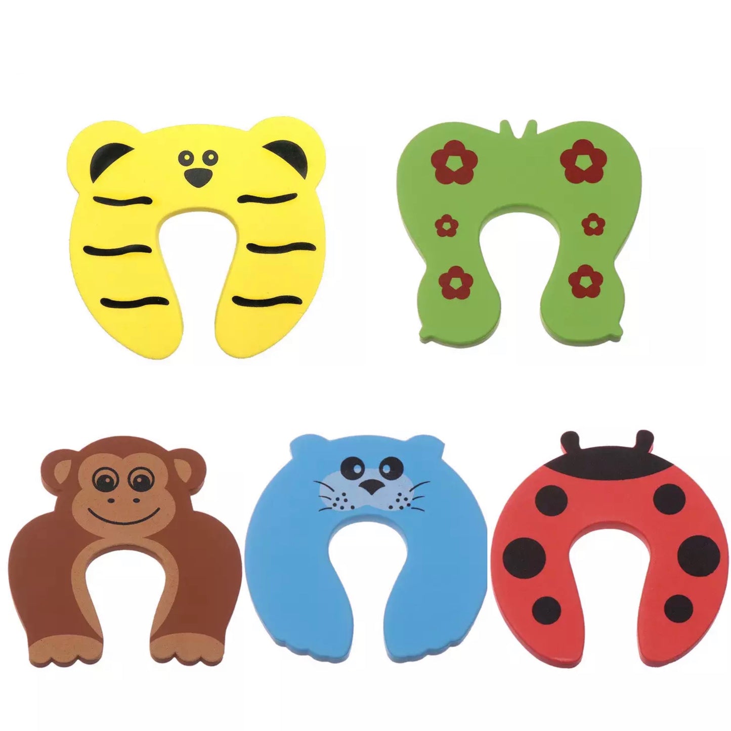 Animal Foam Door Stoppers - 5 pack
