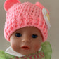 Knitted Flower Baby Beanie