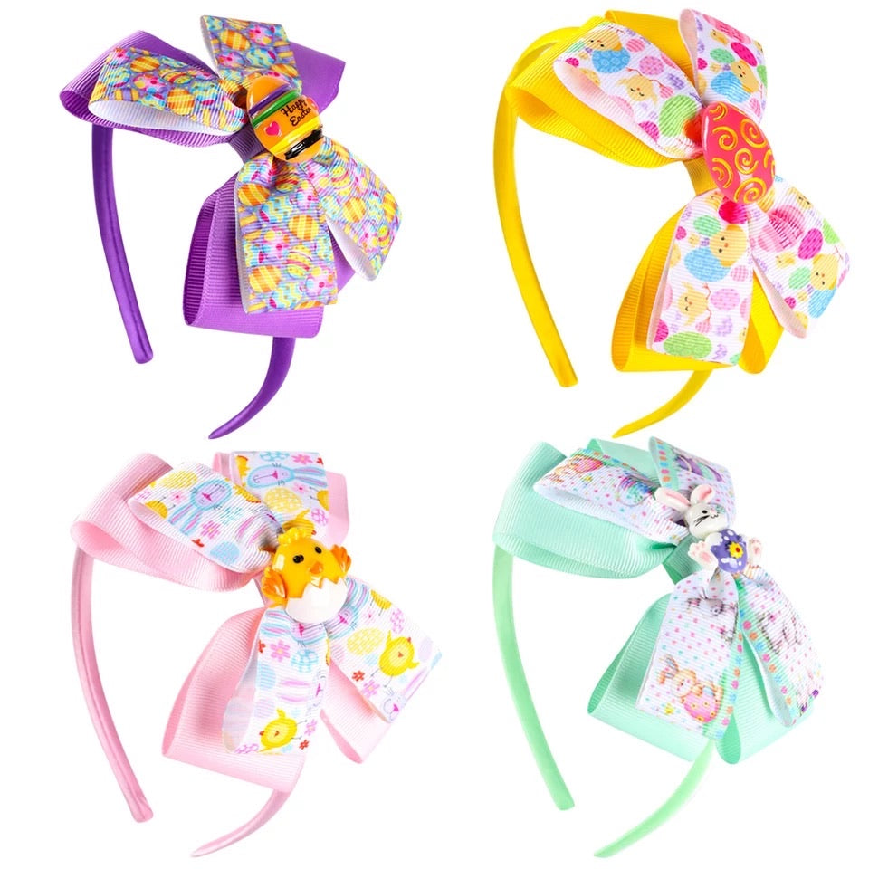 Easter Bow Stick Headbands