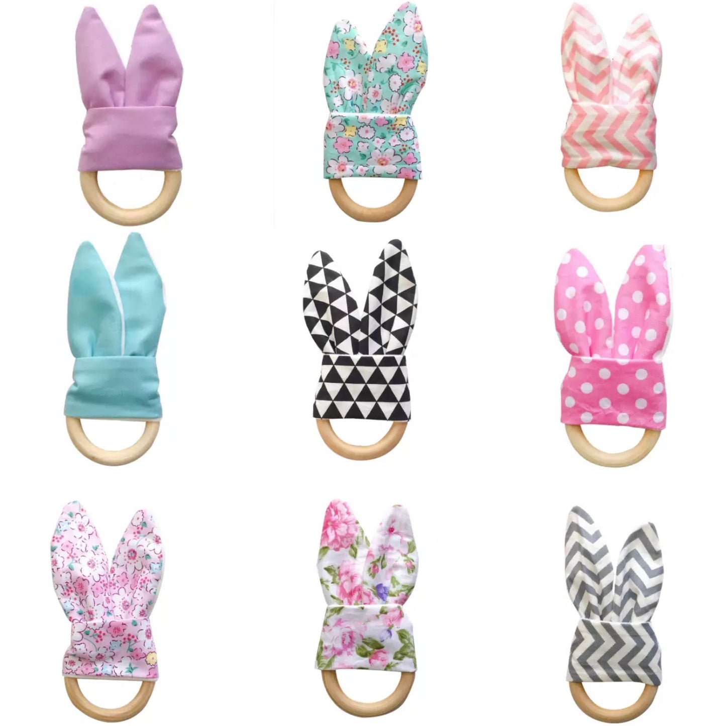 Bunny Ear Wooden Teethers