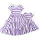 Mum & Daughter Matching Lavender Stripe Dress