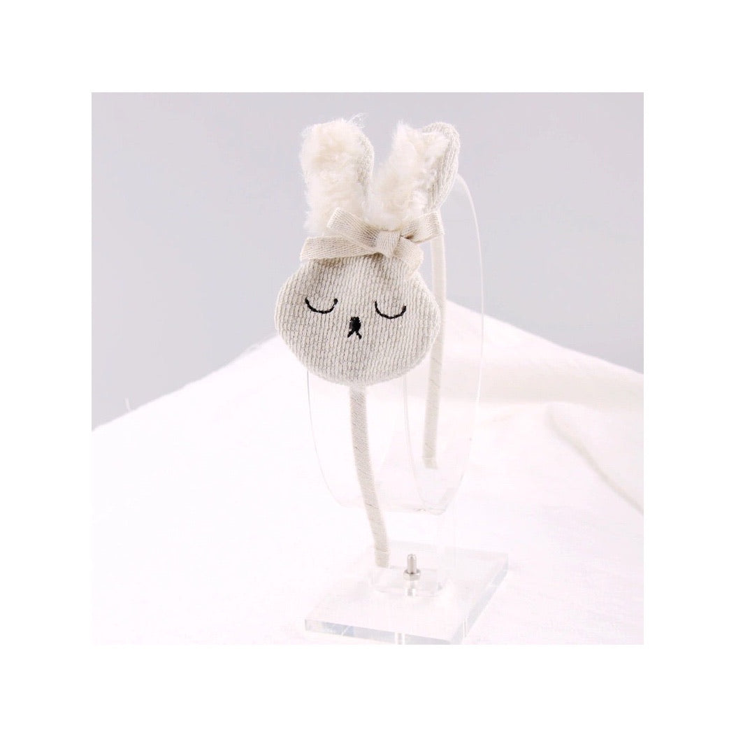 Bunny Stick Headband - grey
