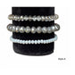 Grey 3pc Multi Beads Bracelets