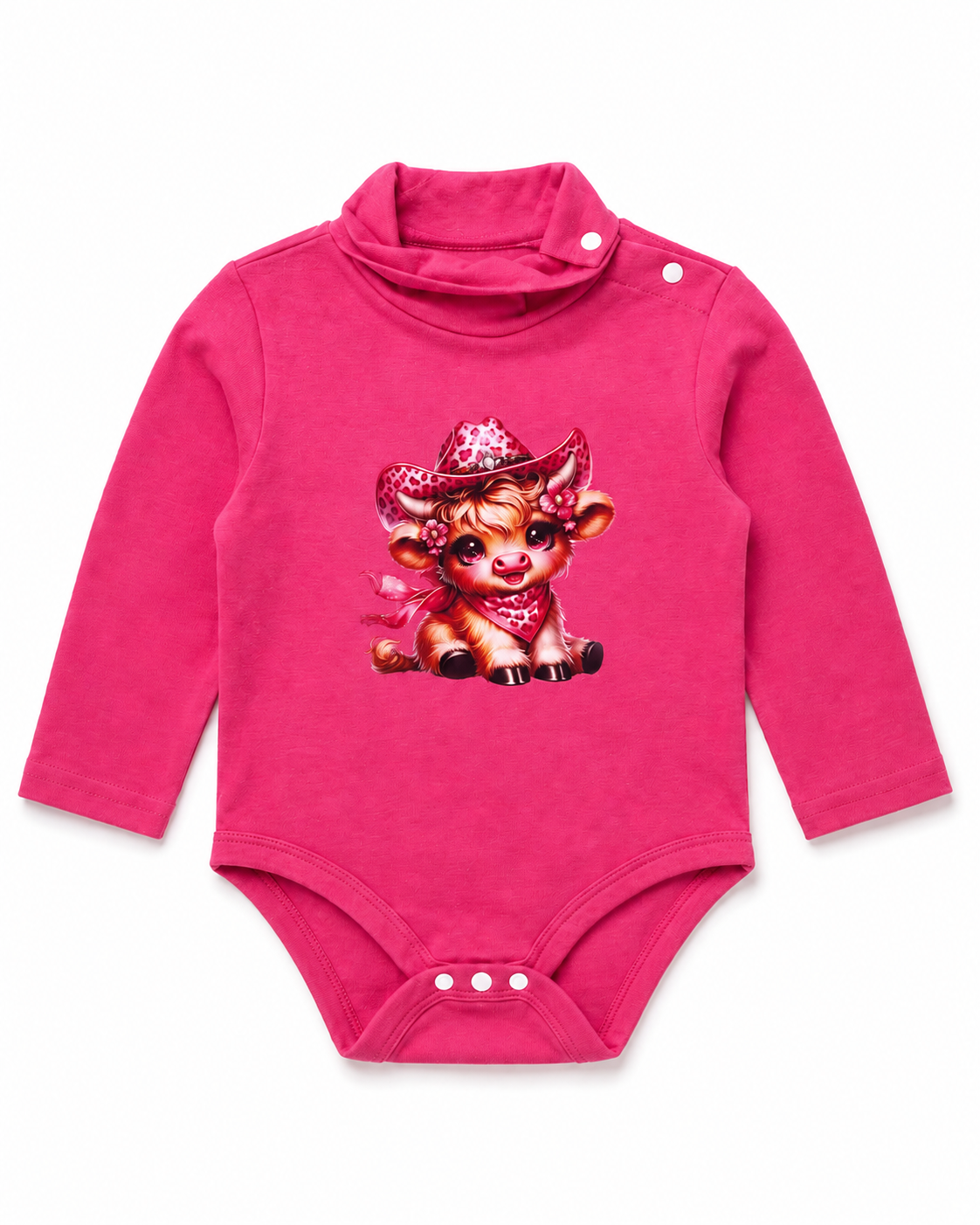 Cowgirl Highland Cow Onesie
