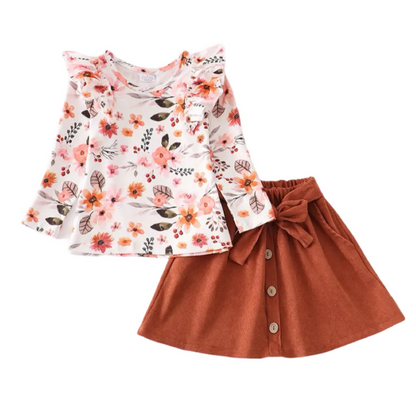 Autumn Floral Skirt Set