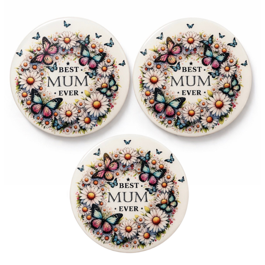 Best Mum Ever Acrylic Resin Coasters