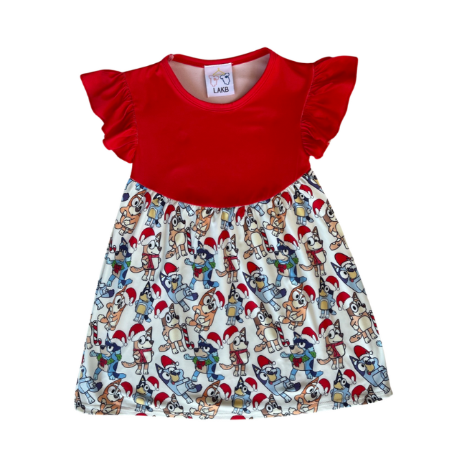 Bluey Family Christmas Dress
