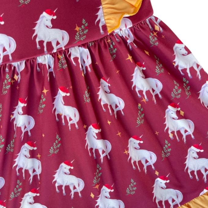 Christmas Unicorn Dress