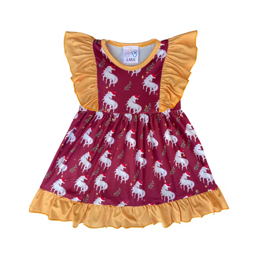 Christmas Unicorn Dress