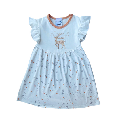 Christmas White Deer Dress