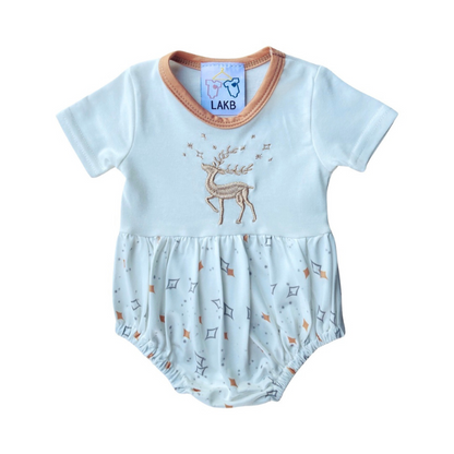 Christmas White Deer Romper