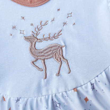 Christmas White Deer Romper