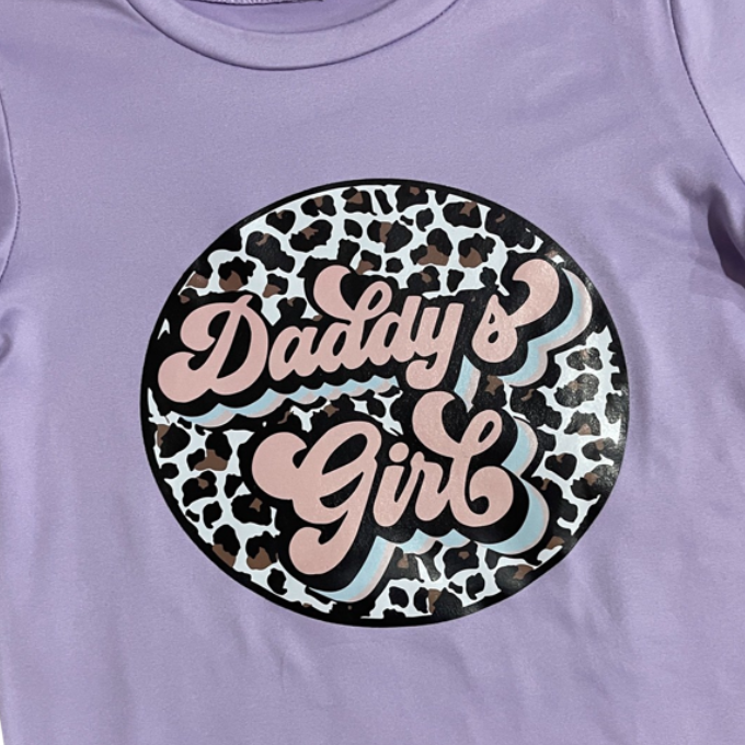Daddy's Girl Retro Shirt - Purple