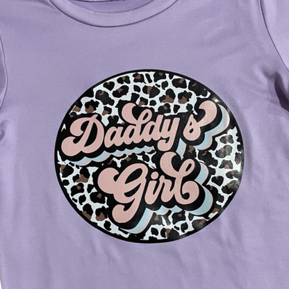 Daddy's Girl Retro Shirt - Purple