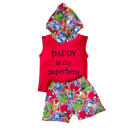 Daddy Is My Superhero Hoodie Set