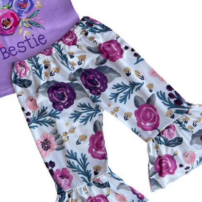 Dad's Bestie Floral Flares Set