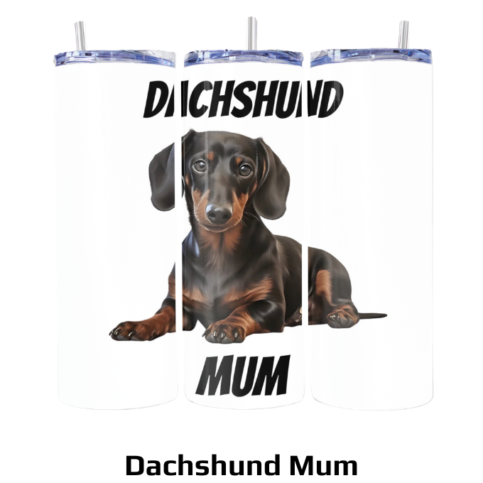 Mum Themed 20oz Skinny Stainless Steel Tumblers with Straws