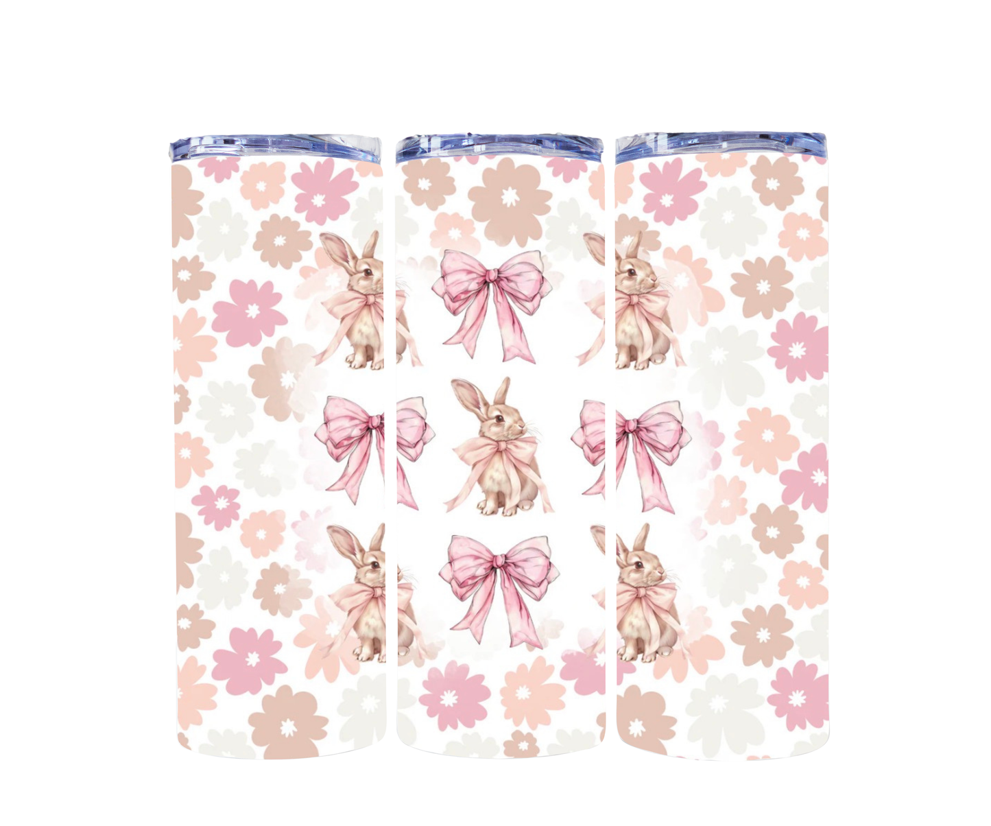 Bunny Bows 20oz Skinny Stainless Steel Tumbler